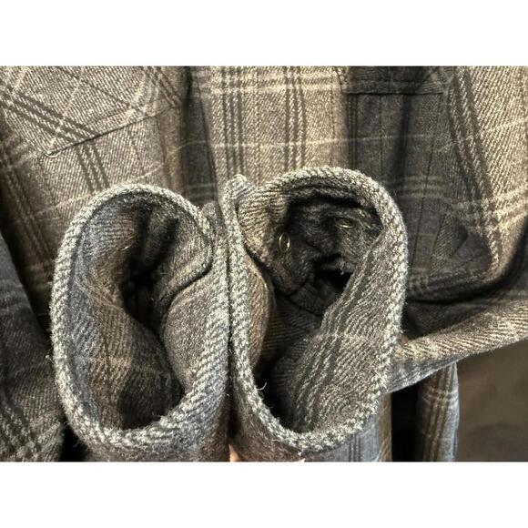 Outback Trading Company Shirt Mens Large‎ Gray Plaid Clyde Big Western Button Up - Picture 3 of 6